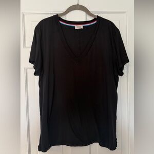 AYR The Vito V-Neck Tee, Black, Size M